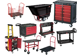 Productos Rubbermaid para manejo de materiales